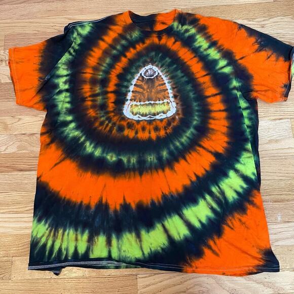 handmade tie dyed unisex tshirt candy corn halloween 3XL - Picture 3 of 6